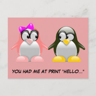 Computer Geek Valentine: Programming Language Kärl Helg Vykort