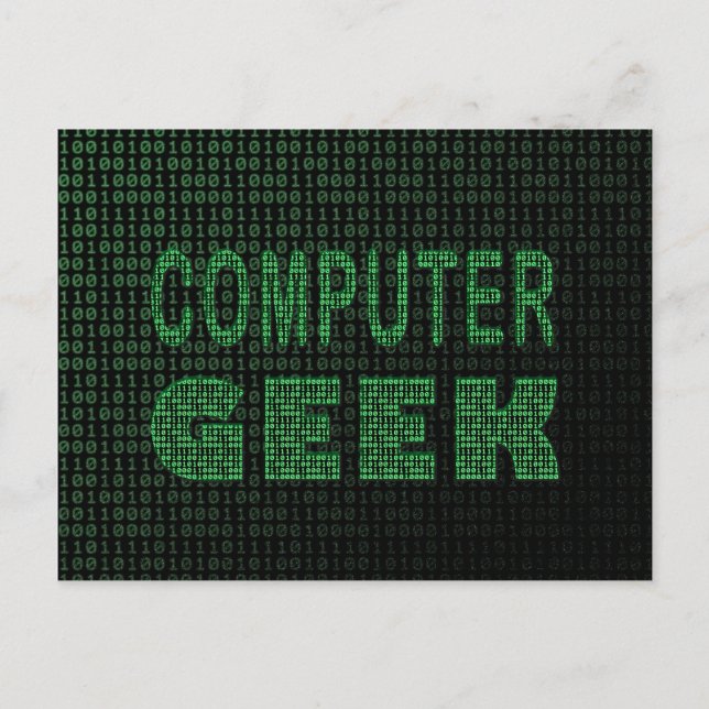 Computer Geek Vykort (Framsida)