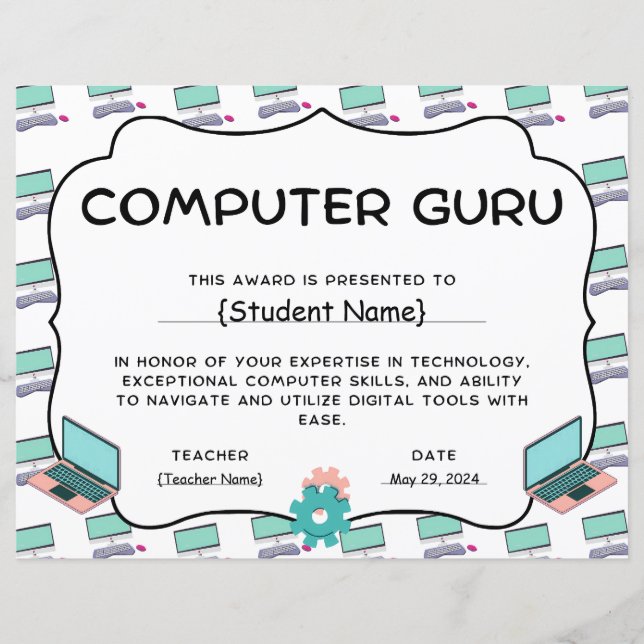 Computer Guru Student Recognition Award (Framsida)