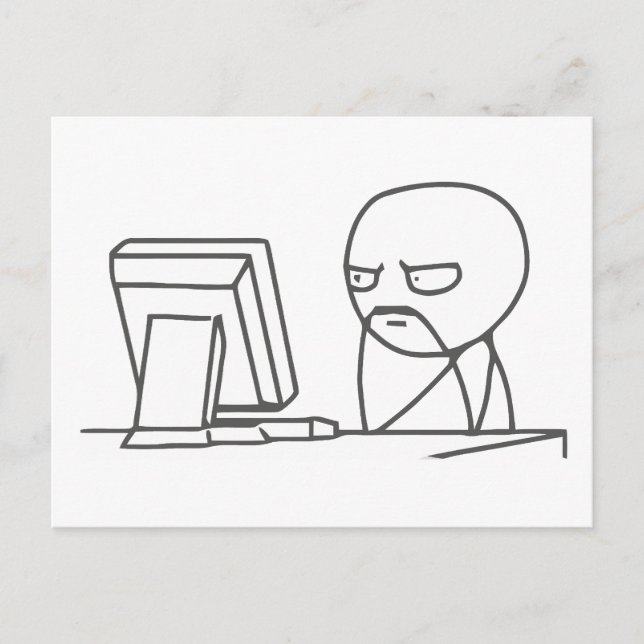 Computer Guy Meme ‏ - vykort (Framsida)
