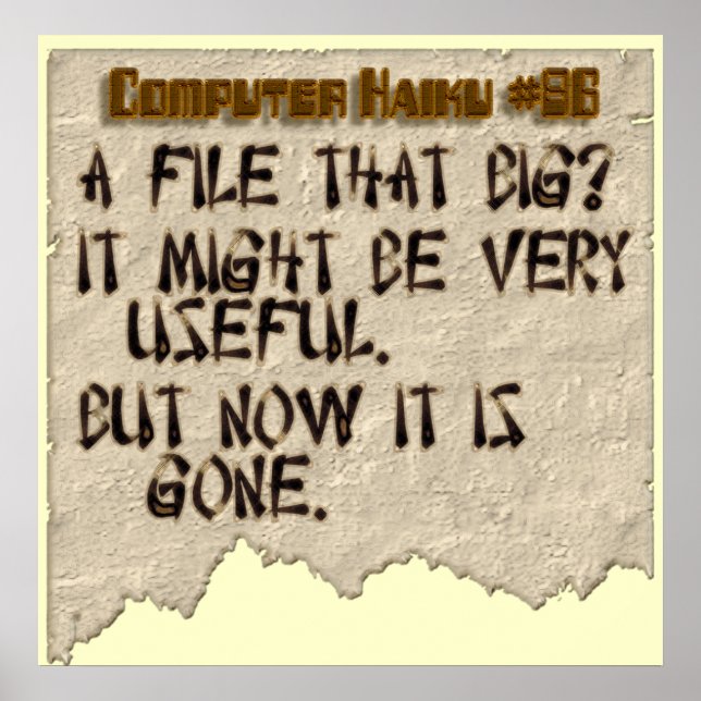 Computer Haiku #86 Poster (Framsidan)