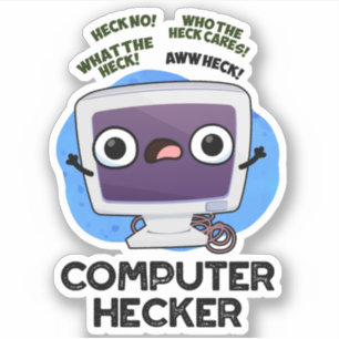 Computer Hecker Funny Hacker Pun Klistermärken