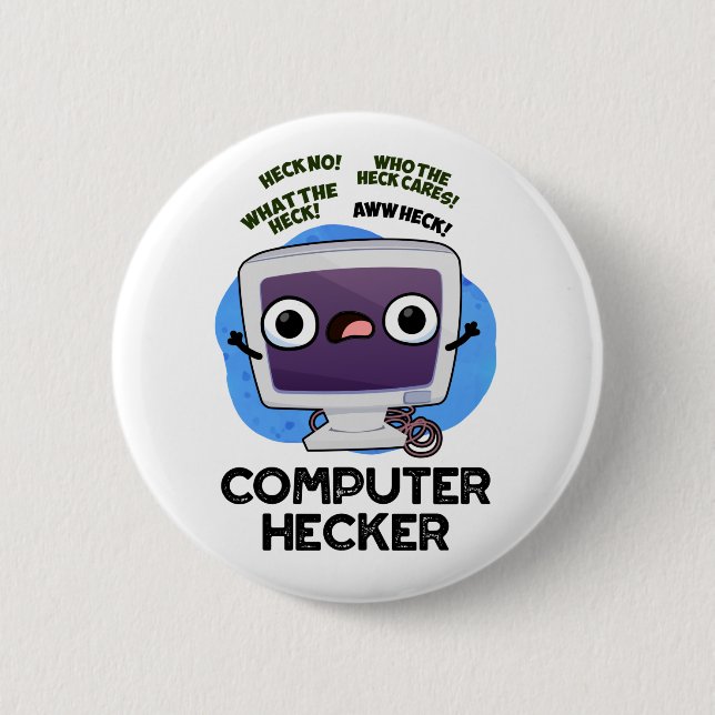 Computer Hecker Funny Hacker Pun Knapp (Framsida)