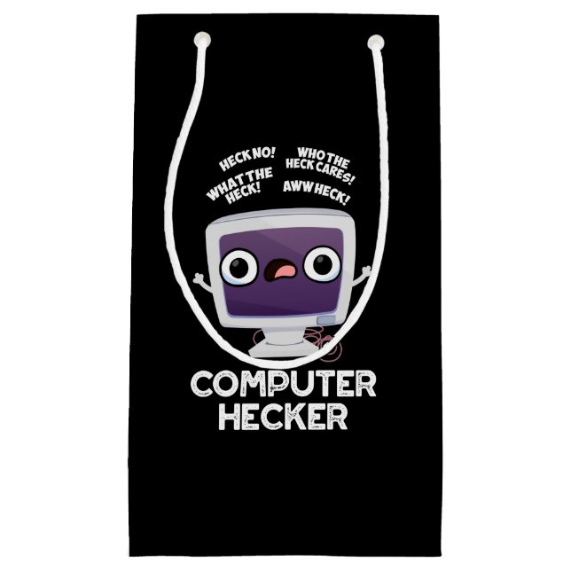 Computer Hecker Funny Hacker Pun Mörk BG (Framsidan)