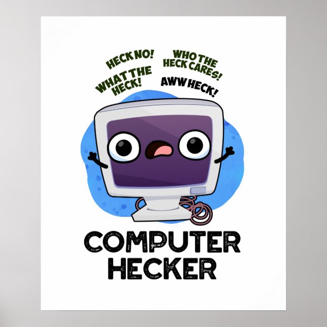 Computer Hecker Funny Hacker Pun Poster (Framsidan)
