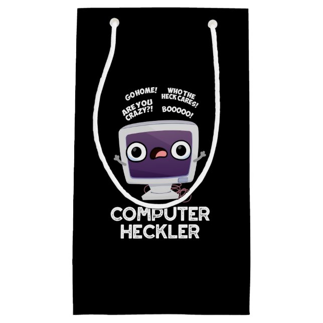 Computer Heckler Funny Hacker Pun Mörk BG (Framsidan)