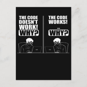 Computer Ingenjör Coding Roligt Funny Programmer Vykort