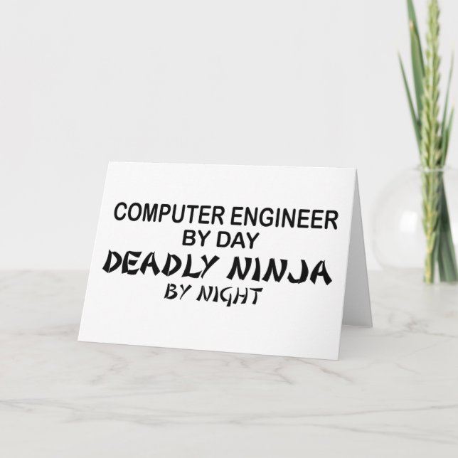Computer Ingenjör Deadly Ninja Kort (Framsida)