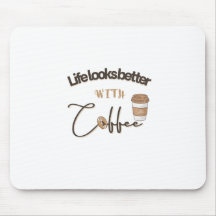 Computer Mousepad med ett talesätt för Coffee Älsk