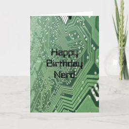 Computer Nerd Birthday Card Kort