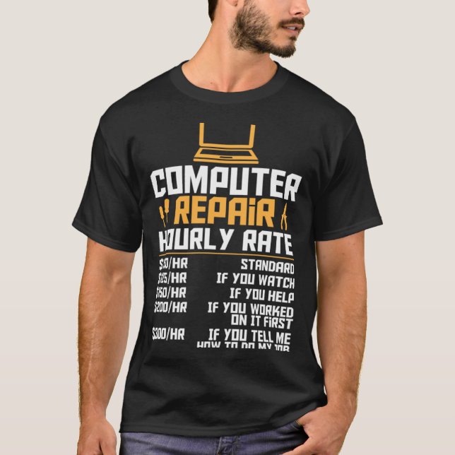 Computer Nerd  Computer Engineer  Computer Hourly  T Shirt (Framsida)