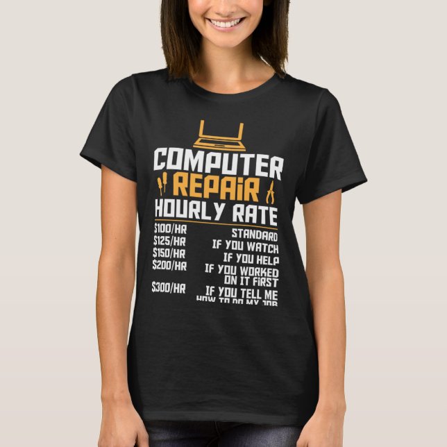 Computer Nerd  Computer Engineer  Computer Hourly  T Shirt (Framsida)