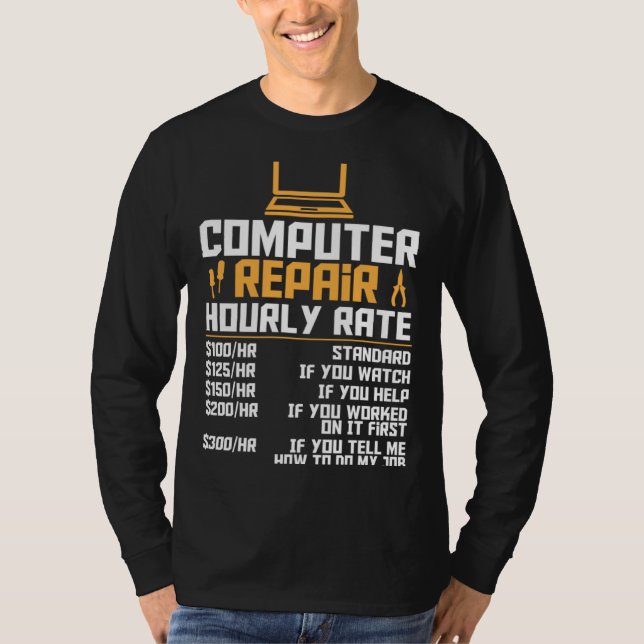 Computer Nerd  Computer Engineer  Computer Hourly  T Shirt (Framsida)