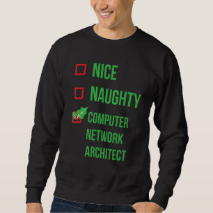 Computer Network Architect Funny Pajama-jul Lång Ärmad Tröja