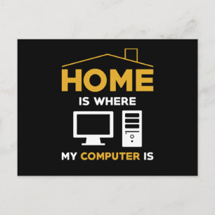 Computer PC Nerd Ord Funny Gift Vykort