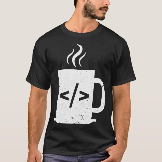 Computer Programmer Coffee Funny Javascript Progra T Shirt (Framsida)