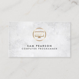 Computer Programmer ComputerCode-ikon BusinessCard Visitkort