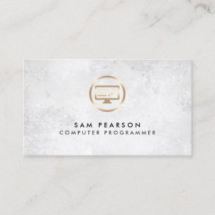Computer Programmer ComputerCode-ikon BusinessCard Visitkort
