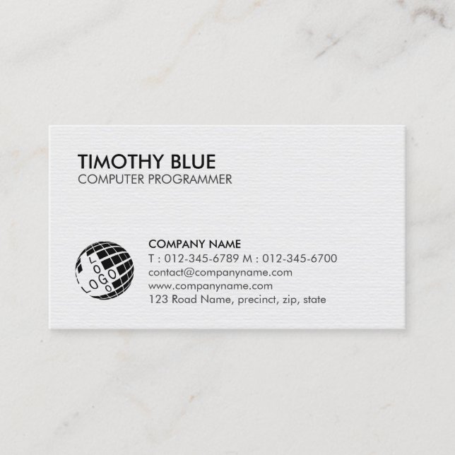 Computer Programmer Technology Business Card Visitkort (Framsida)