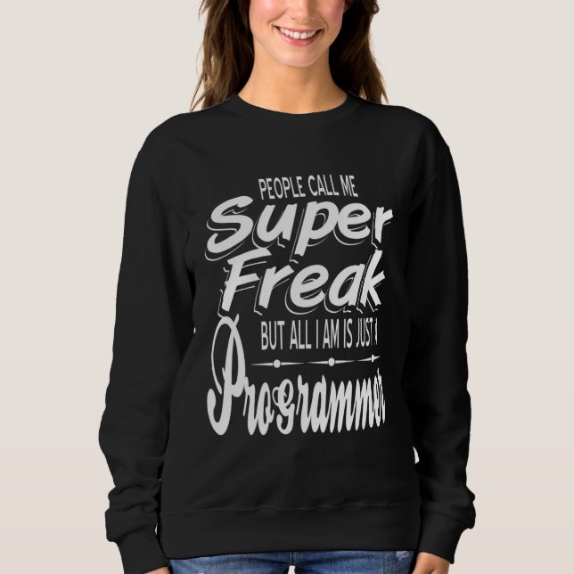 Computer Programmer u2013 Freak for Computer Nerds T Shirt (Framsida)