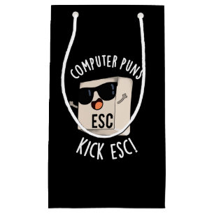 Computer Puns Kick Esc Funny Tangentbord Pun Mörk