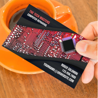 Computer Repair Business Card Template Visitkort