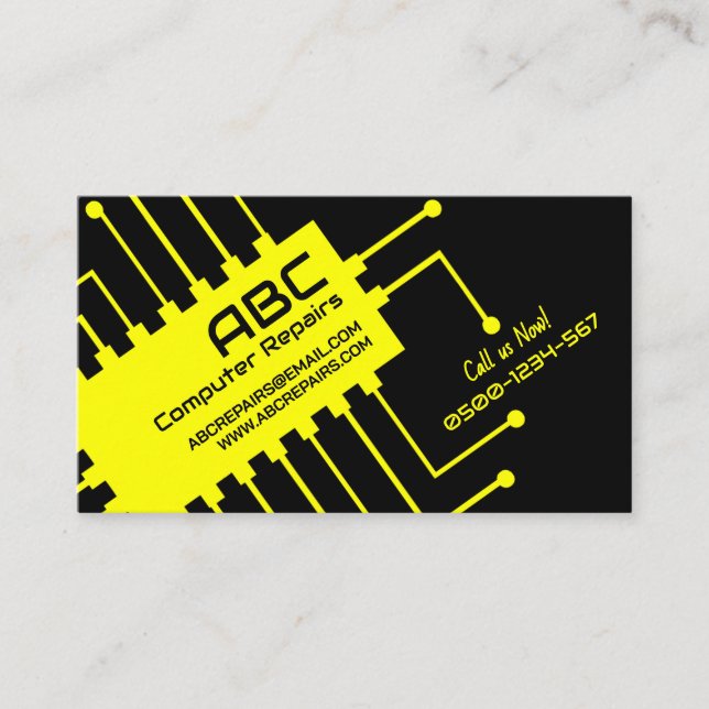 Computer Repair / Electrician Business Card Visitkort (Framsida)
