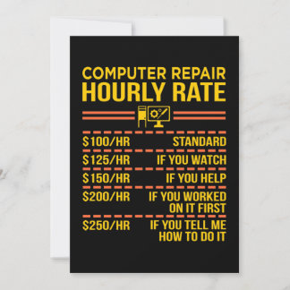 Computer Repair IT Tech Software Programmer Geek Tack Kort