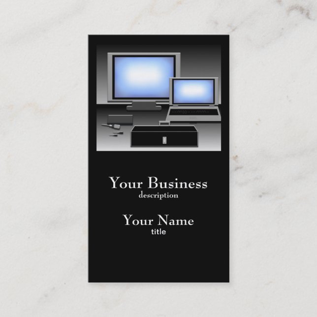 Computer Repair Service Affärskort 2 Visitkort (Framsida)