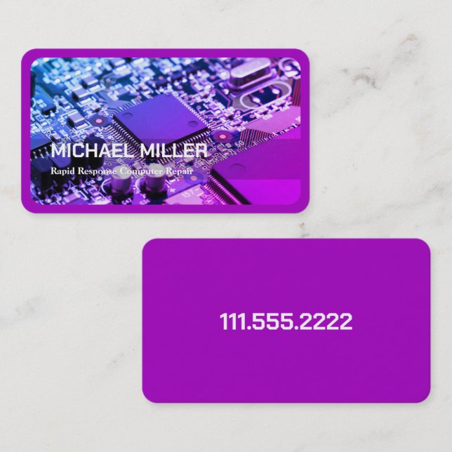 Computer Repair Tech Company Visitkort (Fram/baksida)