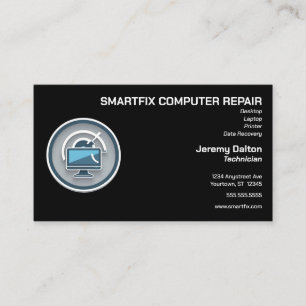 Computer Reparera Data Recovery Computer Builder Visitkort