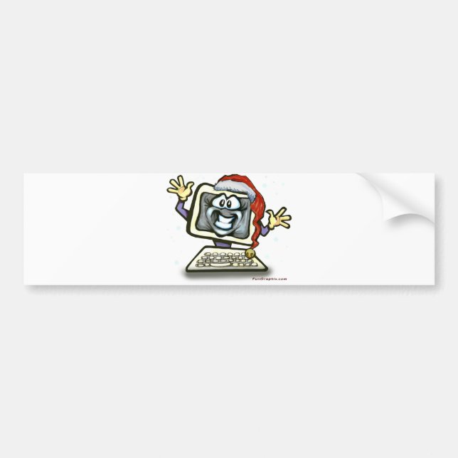 Computer Santa Bildekal (Framsidan)