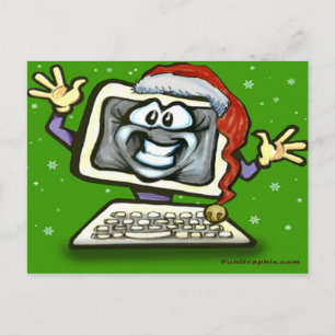 Computer Santa Helg Vykort