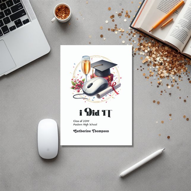 Computer Science and Information Studenten Photo Meddelande (Computer Science and Information Graduation Photo Announcement)