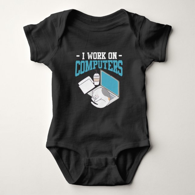 Computer Science Cat Gaming Nerd Kitten Programmer T Shirt (Framsida)