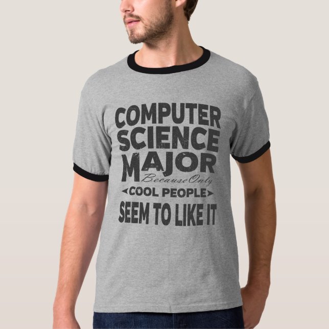 Computer Science College Major Coola People T-shirt (Framsida)