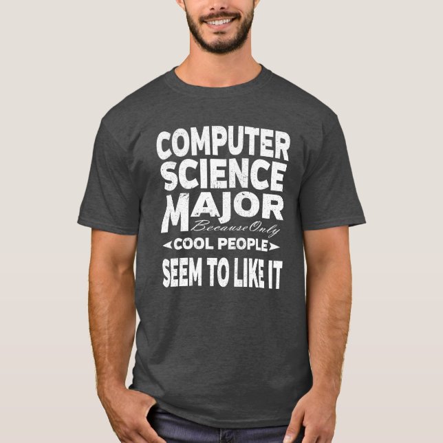 Computer Science College Major Coola People Tee Shirt (Framsida)