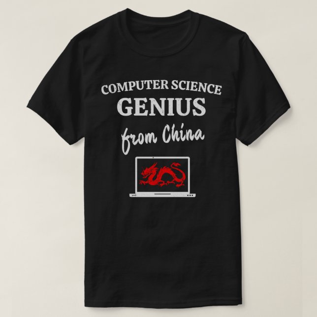 Computer Science Genius från China Admin T Shirt (Design framsida)