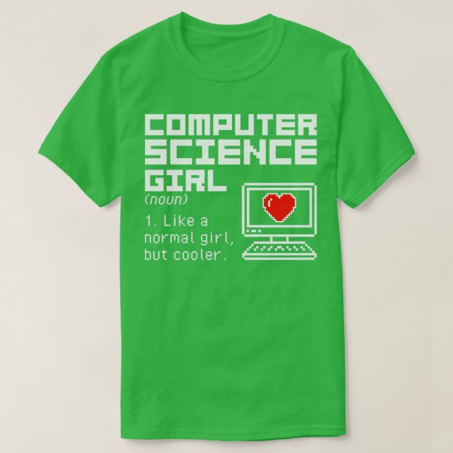 Computer Science Girl2 T Shirt (Design framsida)