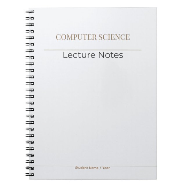 Computer Science Notebook – Minimal Academic Editi Anteckningsbok (Framsidan)
