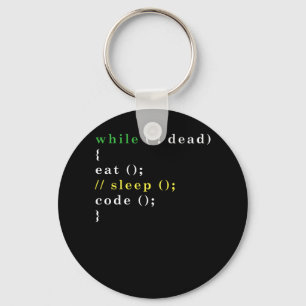 Computer Science Python Programmer Eat Code-vilolä Nyckelring