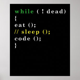 Computer Science Python Programmer Eat Code-vilolä Poster