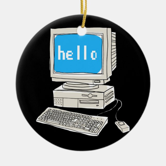 Computer Science Scientist T-Shirt Julgransprydnad Keramik (Framsidan)