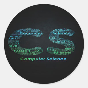 Computer Science Sticker Collectibles Runt Klistermärke