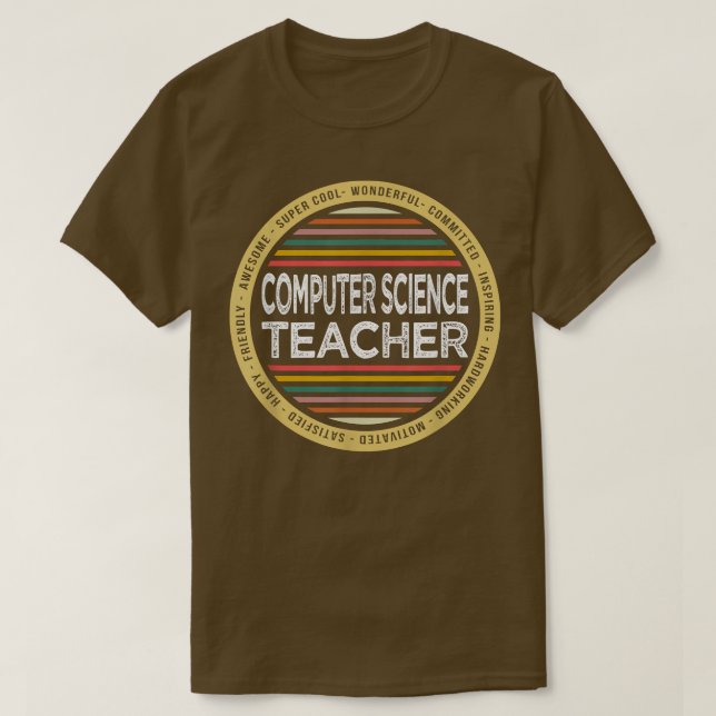 Computer Science Teacher Shirt Funny Profession Bi T Shirt (Design framsida)