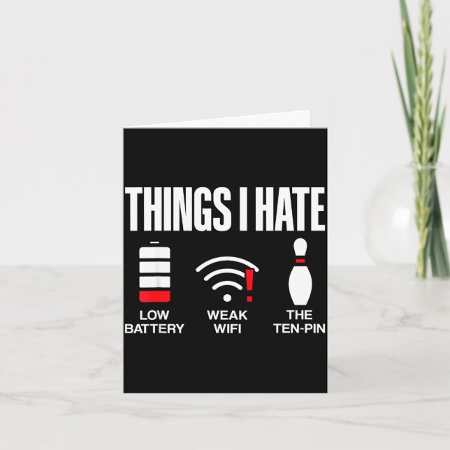 Computer Science Things I Hate Low Battery Weak Sc Kort (Framsida)