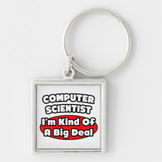 Computer Scientist ... Big Deal Fyrkantig Silverfärgad Nyckelring