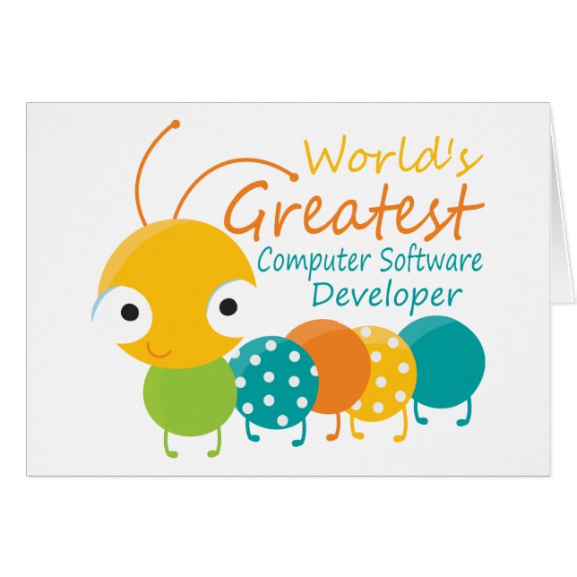 Computer Software Developer Hälsningskort (Framsidan Horizontal)