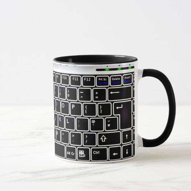 Computer Tangentbord Design Coffee Mugg (Höger)