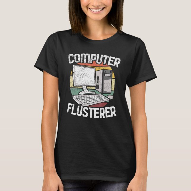 Computer Whisper Computer Scienc T Shirt (Framsida)